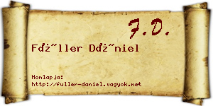 Füller Dániel névjegykártya